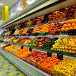 Commercial Fresh Vegetable Fruit Showcase Display Supermarket Refrigerator Open Type Multideck Cabinet Freezer
