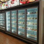 Glass Door Commercial Freezer Cabinet for Supermarket