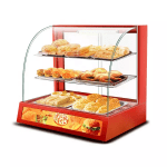 Counter top hot food display warmer / snack warmer display / glass food warmer display showcase With CE