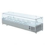 Commercial Stainless Steel Countertop Mini Buffet Glass Refrigerated Display Cooler  Containers Salad Bar2