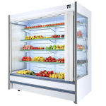 Commercial supermarket curved glass fresh meat deli chiller showcase
