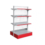High Quality Metallic Corrosion Protection Steel Pharmacy Shop Gondola Supermarket Rack Shelves