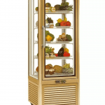 4 sides Glass rotary cake display cooler /pastry showcase for sale